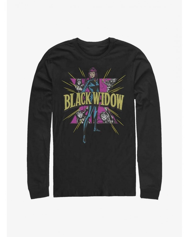 Marvel Black Widow Power Stance Long-Sleeve T-Shirt $12.11 T-Shirts