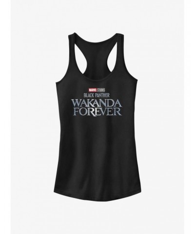 Marvel Black Panther: Wakanda Forever Logo Girls Tank $8.96 Tanks