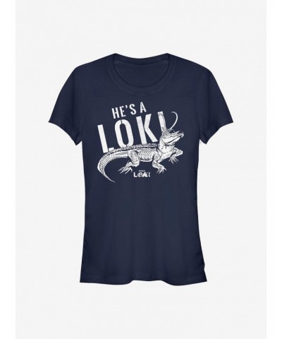 Marvel Loki He's A Loki Alligator Girls T-Shirt $9.76 T-Shirts