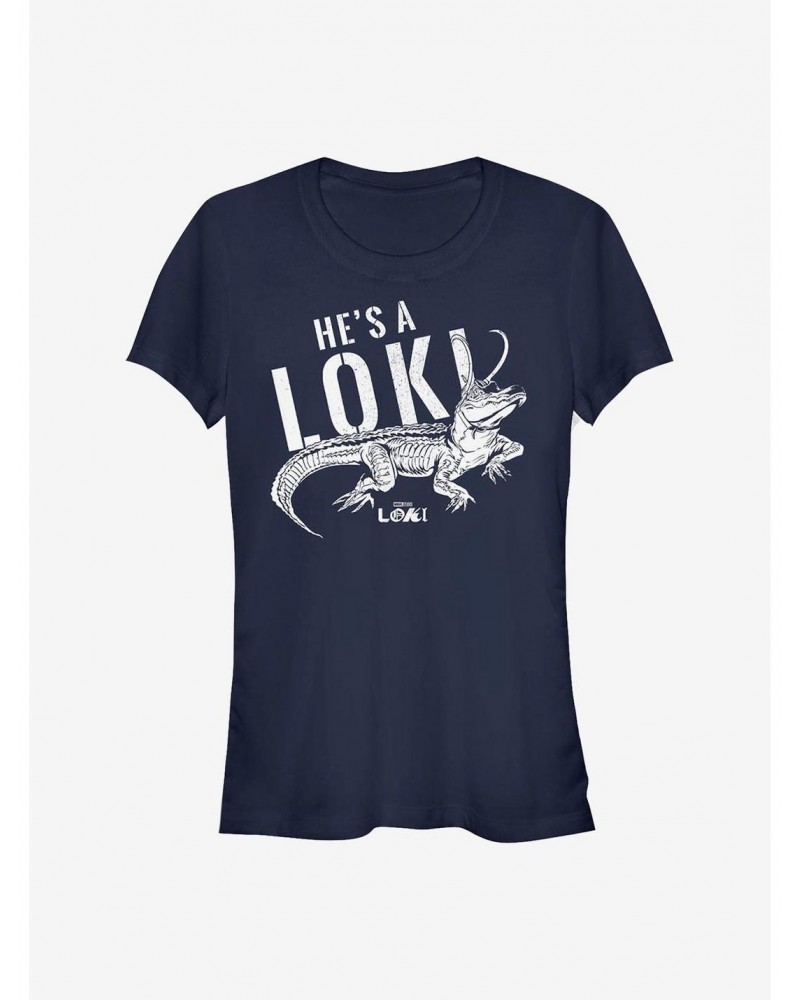 Marvel Loki He's A Loki Alligator Girls T-Shirt $9.76 T-Shirts