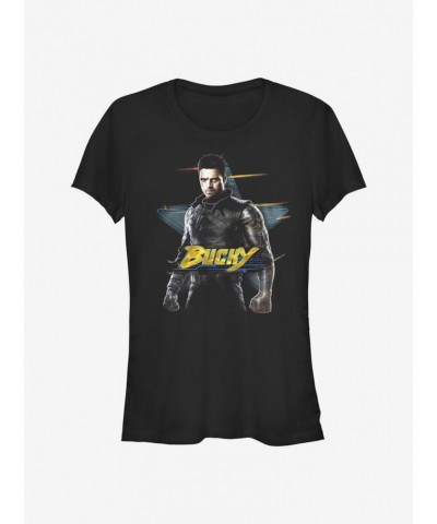 Marvel The Falcon And The Winter Soldier Bucky Girls T-Shirt $7.77 T-Shirts