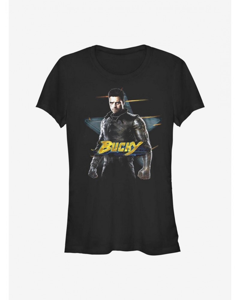 Marvel The Falcon And The Winter Soldier Bucky Girls T-Shirt $7.77 T-Shirts