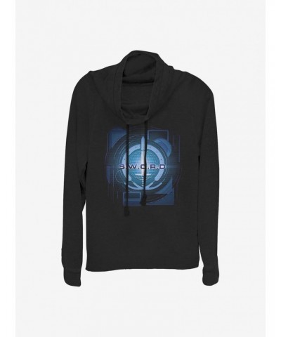 Marvel WandaVision Digital S.W.O.R.D Logo Cowlneck Long-Sleeve Girls Top $12.21 Tops