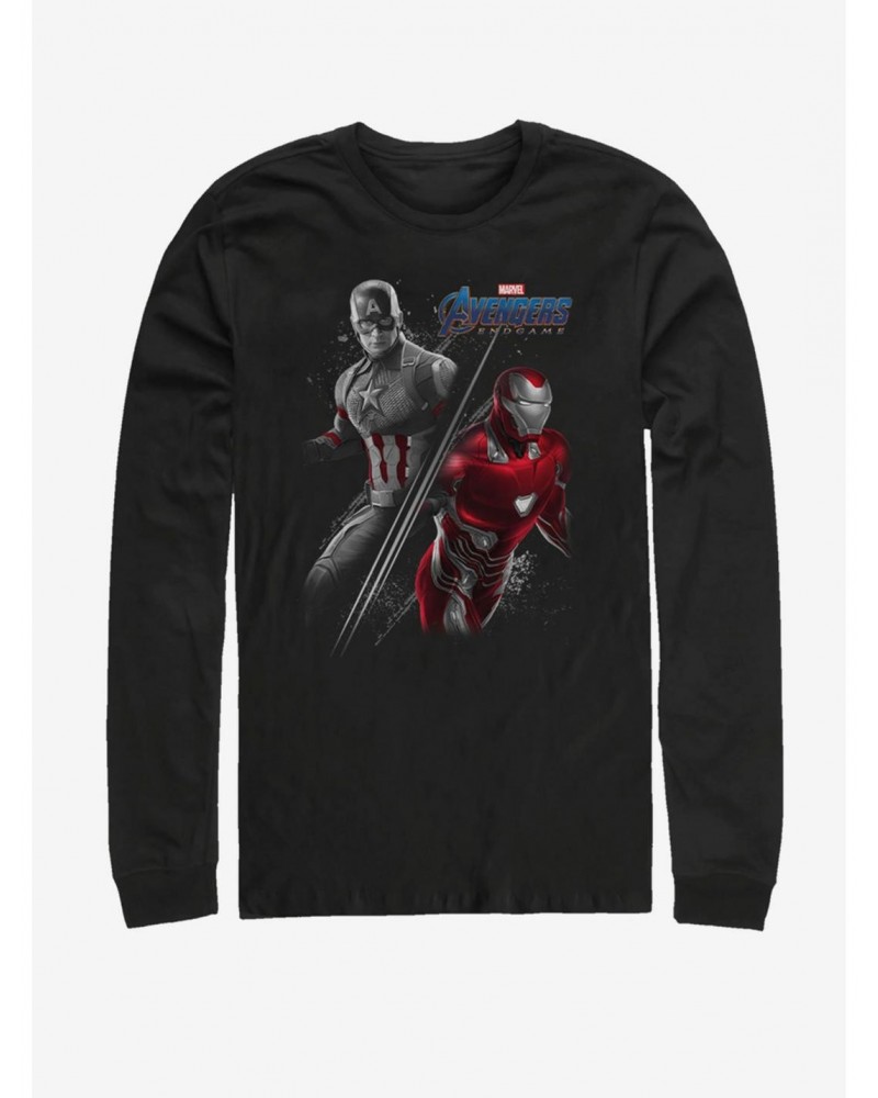 Marvel Avengers: Endgame Captain America and Iron Man Long-Sleeve T-Shirt $9.74 T-Shirts