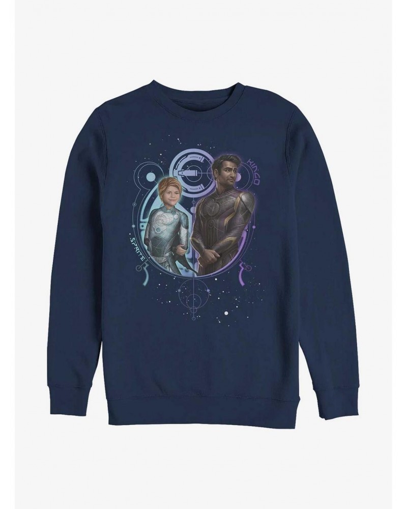 Marvel Eternals Sprite And Kingo Duo Crew Sweatshirt $13.87 Sweatshirts