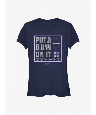 Marvel Hawkeye Put A Bow On It Girls T-Shirt $7.57 T-Shirts