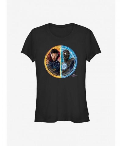 Marvel Spider-Man: No Way Home Spidey Doctor Strange Circle Girls T-Shirt $6.18 T-Shirts