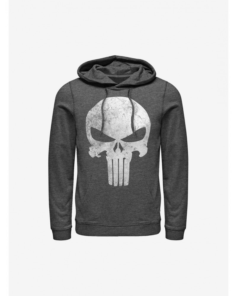 Marvel Punisher Punisher Distressedskull Hoodie $14.73 Hoodies