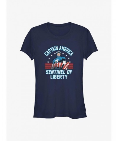 Marvel Captain America Sentinel of Liberty Girls T-Shirt $9.56 T-Shirts