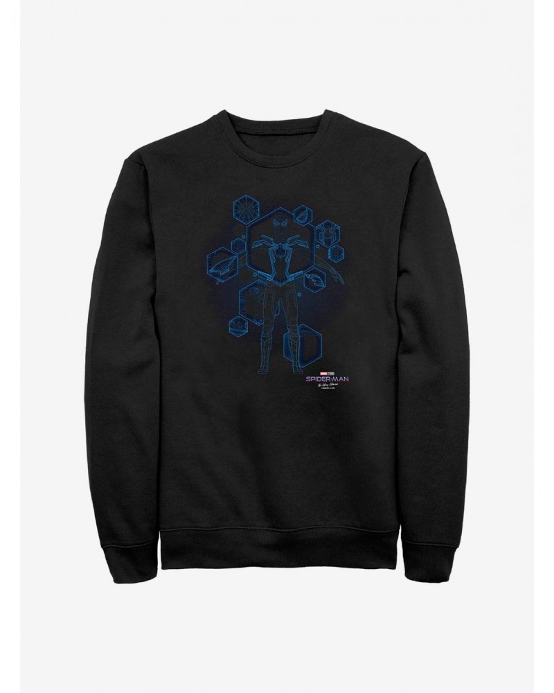 Marvel Spider-Man Blue Print Ready Crew Sweatshirt $11.81 Sweatshirts