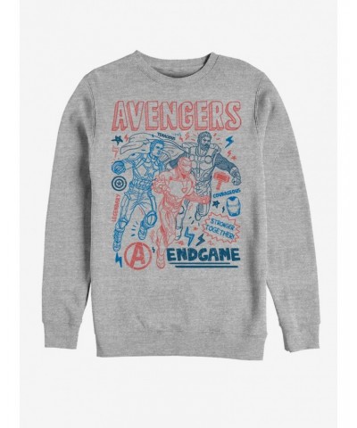 Marvel Avengers: Endgame Earths Mightiest Doodles Sweatshirt $10.63 Sweatshirts