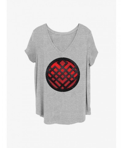 Marvel Shang-Chi and the Legend of the Ten Rings Rendered Symbol Girls T-Shirt Plus Size $10.40 T-Shirts