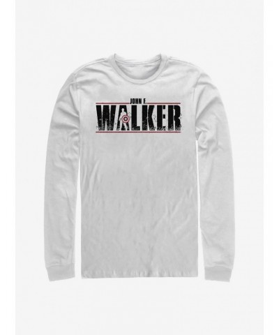 Marvel The Falcon And The Winter Soldier Walker Logo Painted Long-Sleeve T-Shirt $10.79 T-Shirts