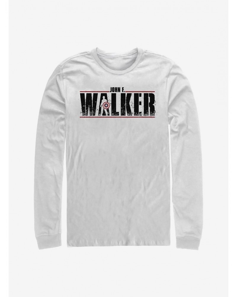 Marvel The Falcon And The Winter Soldier Walker Logo Painted Long-Sleeve T-Shirt $10.79 T-Shirts