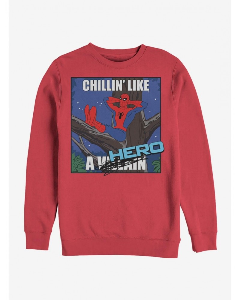 Marvel Spider-Man Chillin' Hero Sweatshirt $12.40 Sweatshirts