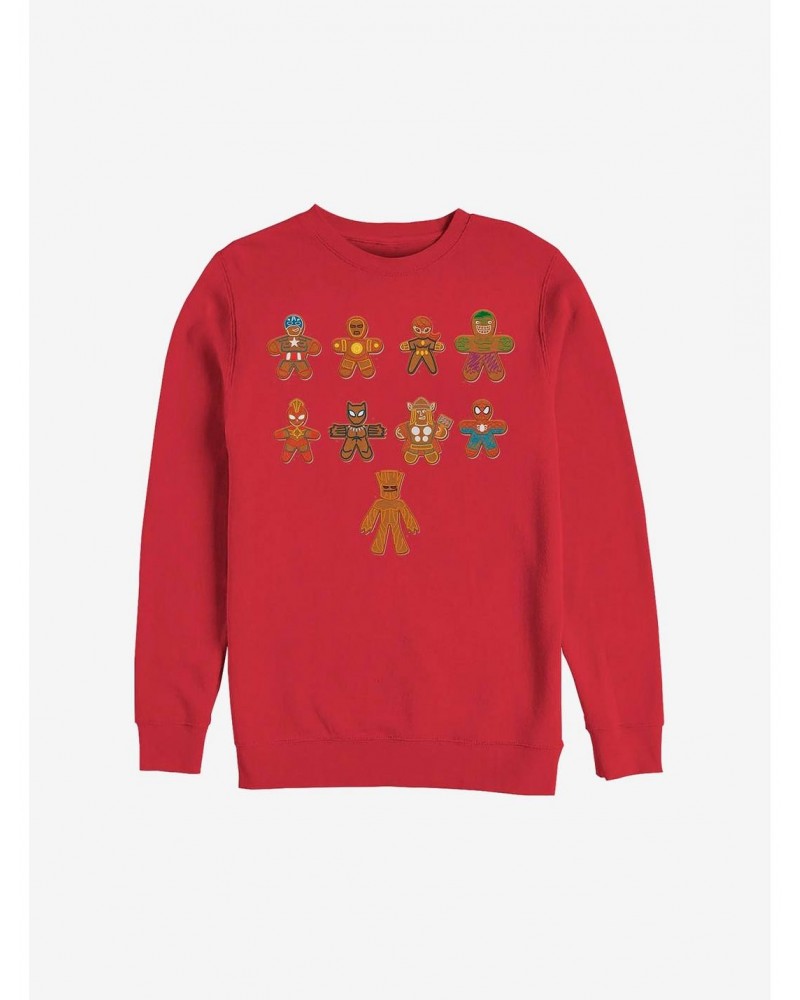 Marvel Avengers Lined Up Cookies Holiday Sweatshirt $13.28 Sweatshirts