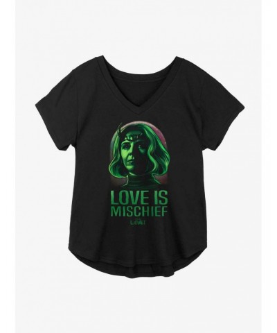 Marvel Loki Love Is Mischief Sylvie Girls Plus Size T-Shirt $10.87 T-Shirts