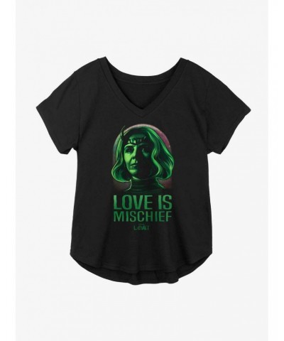 Marvel Loki Love Is Mischief Sylvie Girls Plus Size T-Shirt $10.87 T-Shirts