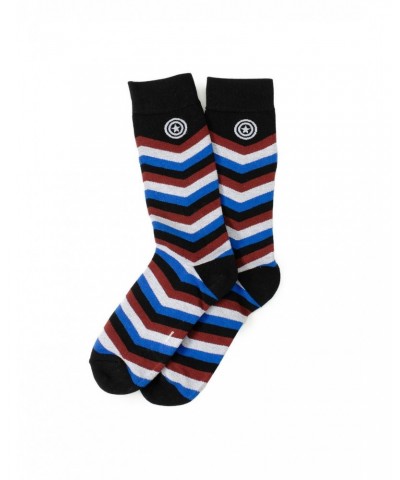 Marvel Captain America Chevron Stripe Men's Socks $6.17 Socks