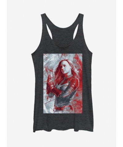 Marvel Avengers: Endgame Captain Marvel Red Girls Tank Top $9.74 Tops