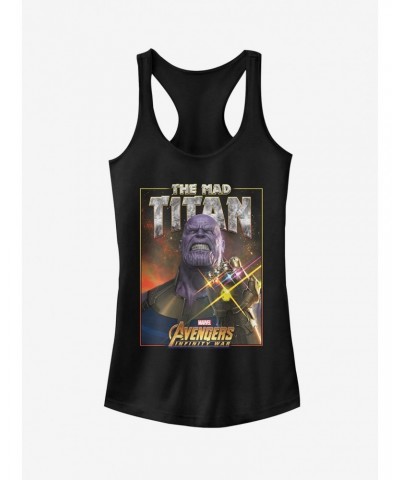 Marvel Avengers: Infinity War Mad Titan Thanos Girls Tanks $8.76 Tanks
