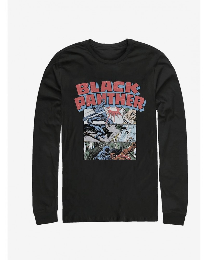 Marvel Black Panther Black Panther Collage Long-Sleeve T-Shirt $10.00 T-Shirts