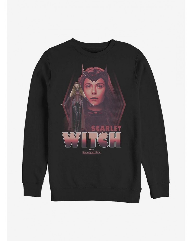 Marvel WandaVision Scarlet Witch Wanda Crew Sweatshirt $10.04 Sweatshirts