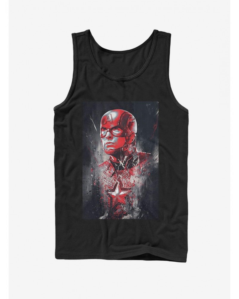 Marvel Avengers: Endgame Captain America Painted Tank Top $9.76 Tops