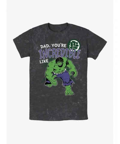 Marvel Incredible Hulk Incredible Like Dad Mineral Wash T-Shirt $8.70 T-Shirts