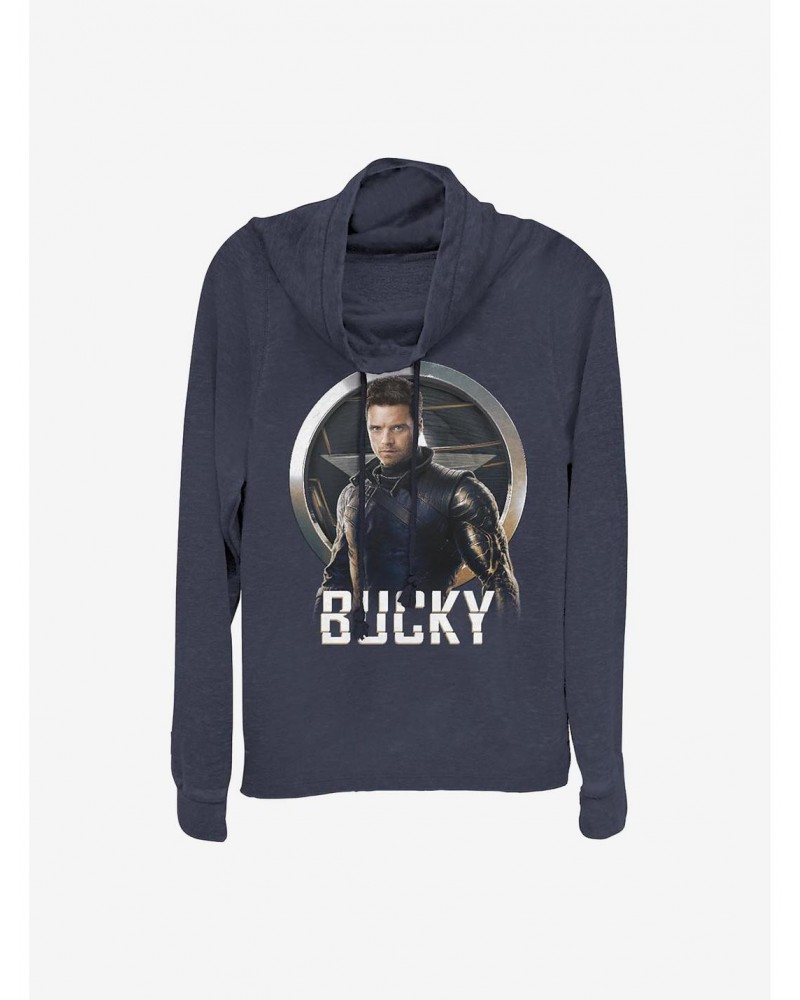 Marvel The Falcon And The Winter Soldier Soldiers Arm Bucky Cowlneck Long-Sleeve Girls Top $13.29 Tops