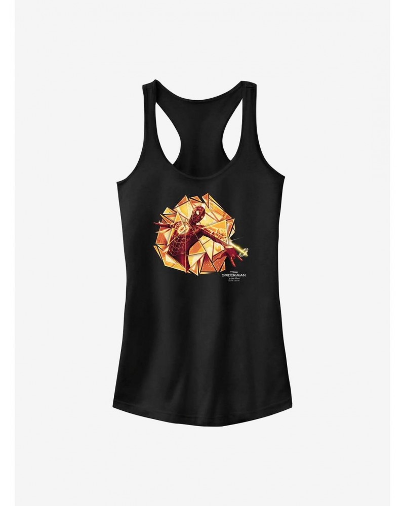 Marvel Spider-Man: No Way Home Gold Web Shot Girls Tank $6.37 Tanks