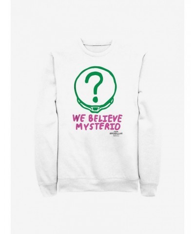 Marvel Spider-Man We Believe Mysterio Logo Crew Sweatshirt $14.46 Sweatshirts