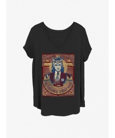 Marvel Loki Glorious Purpose Girls T-Shirt Plus Size $8.09 T-Shirts