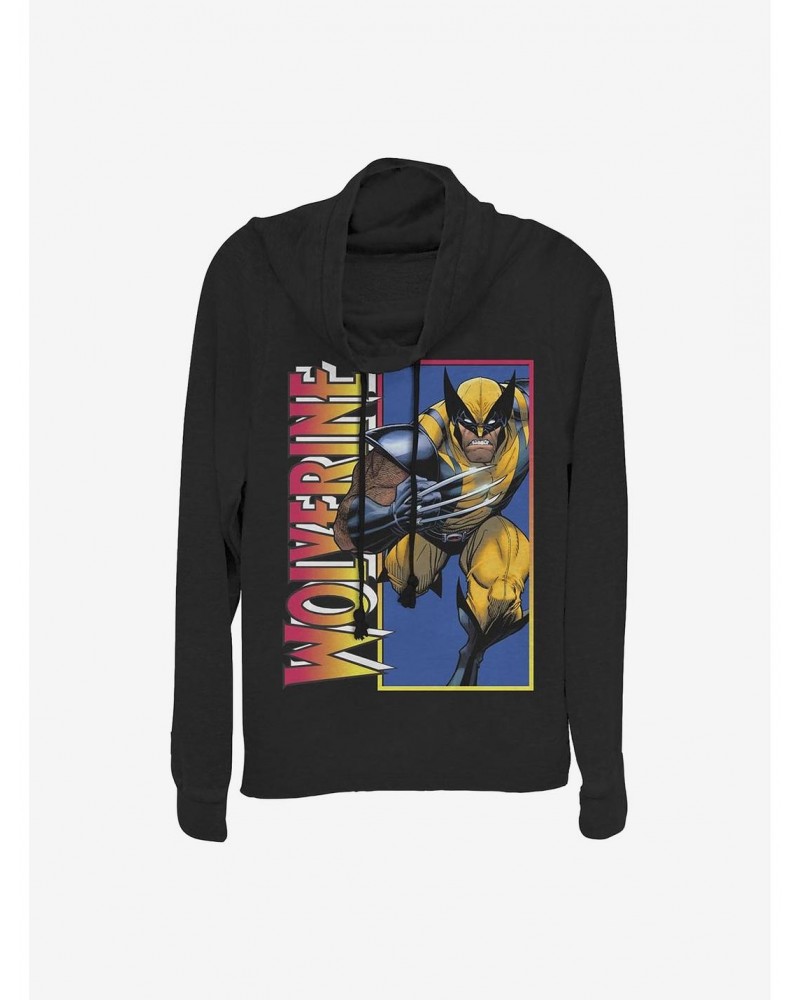 Marvel Wolverine Classic Wolverine Cowlneck Long-Sleeve Girls Top $10.78 Tops