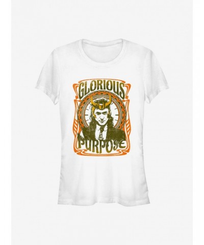 Marvel Loki Retro Glorious Purpose Girls T-Shirt $9.36 T-Shirts