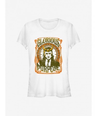 Marvel Loki Retro Glorious Purpose Girls T-Shirt $9.36 T-Shirts