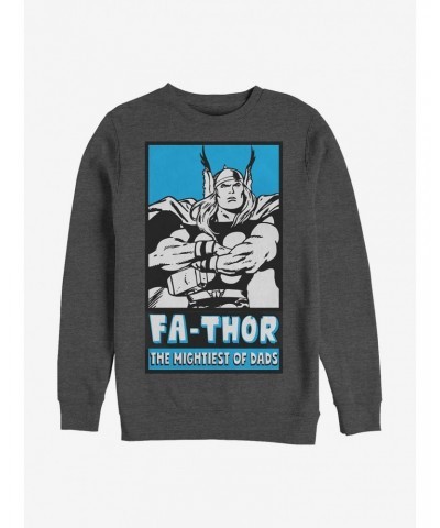 Marvel Thor Fathor Poster Crew Sweatshirt $13.87 Sweatshirts