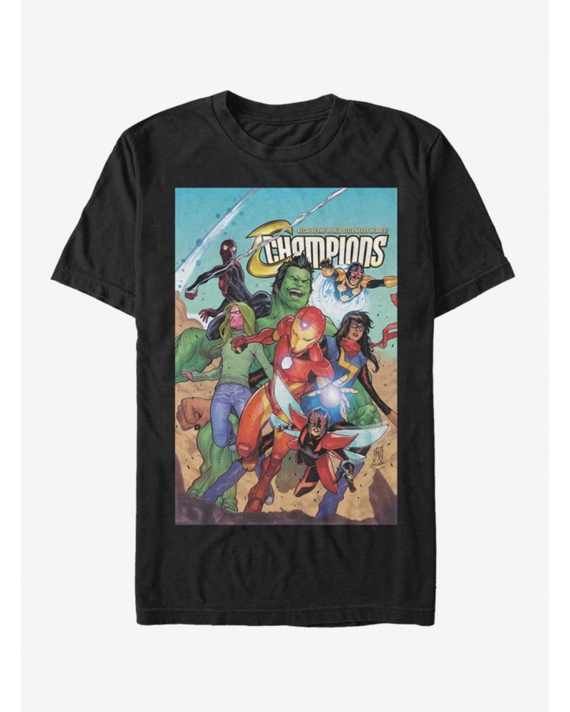 Marvel Spider-Man Champions April 18 T-Shirt $7.84 T-Shirts