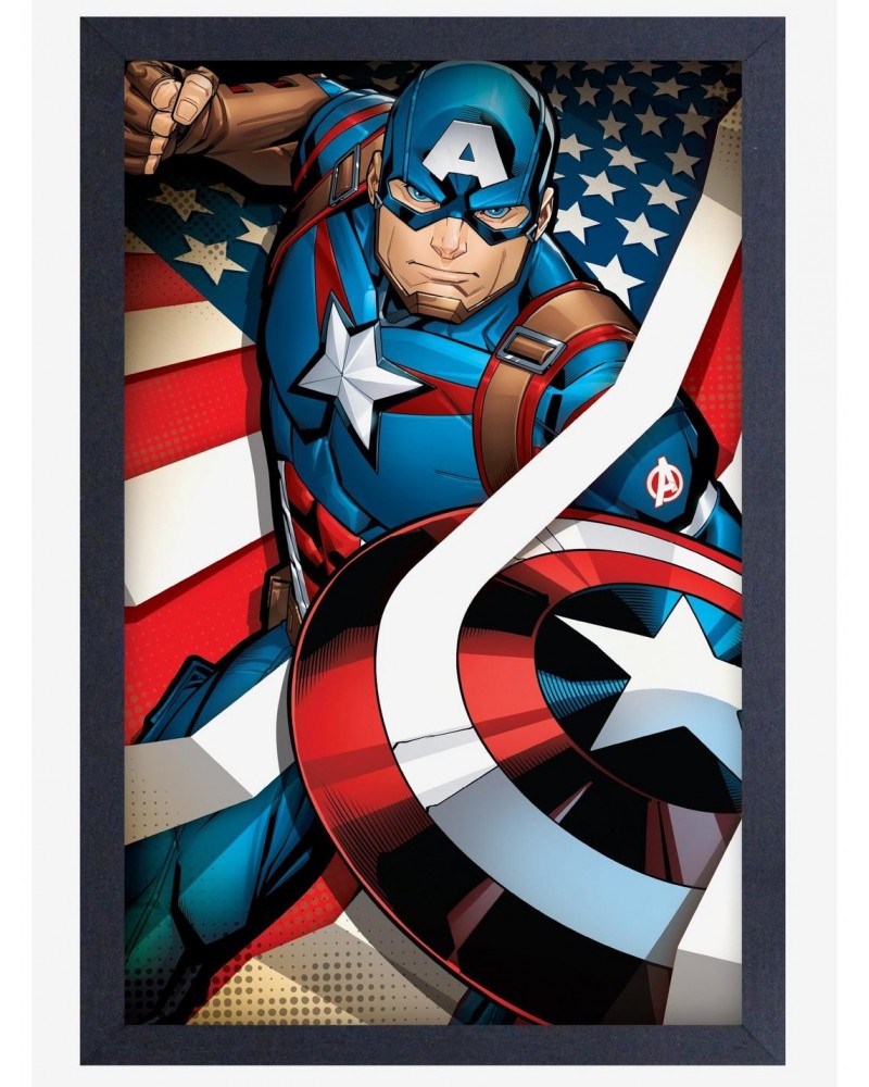 Marvel Captain America Flag Poster $11.70 Posters