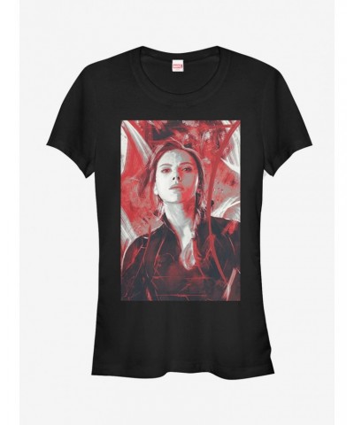 Marvel Avengers: Endgame Black Widow Red Painted Girls T-Shirt $8.37 T-Shirts