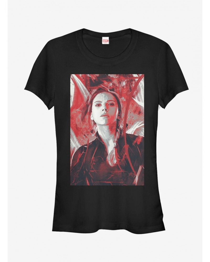 Marvel Avengers: Endgame Black Widow Red Painted Girls T-Shirt $8.37 T-Shirts