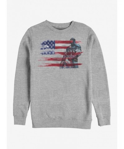 Marvel Captain America Captain Inkflag Sweatshirt $14.17 Sweatshirts