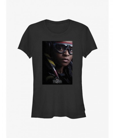 Marvel Black Panther: Wakanda Forever Iron Heart Movie Poster Girls T-Shirt $8.76 T-Shirts