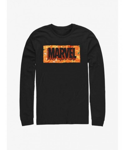 Marvel Spooky Logo Fill Long-Sleeve T-Shirt $7.90 T-Shirts