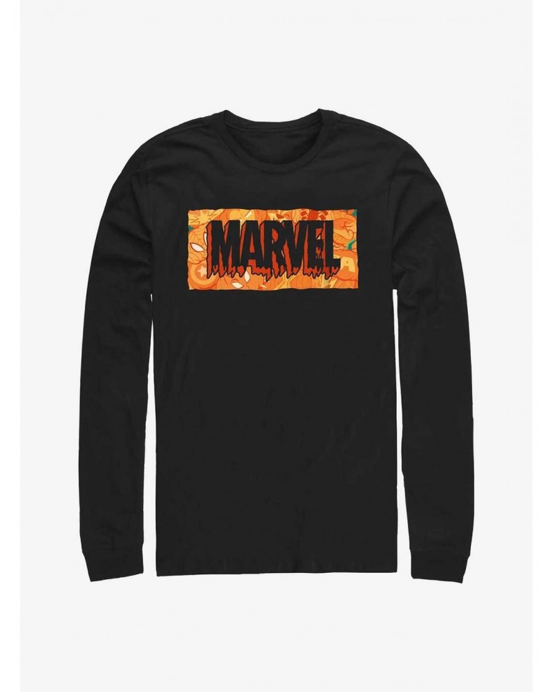 Marvel Spooky Logo Fill Long-Sleeve T-Shirt $7.90 T-Shirts