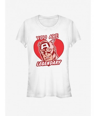 Marvel Captain America Legendary Heart Girls T-Shirt $8.57 T-Shirts