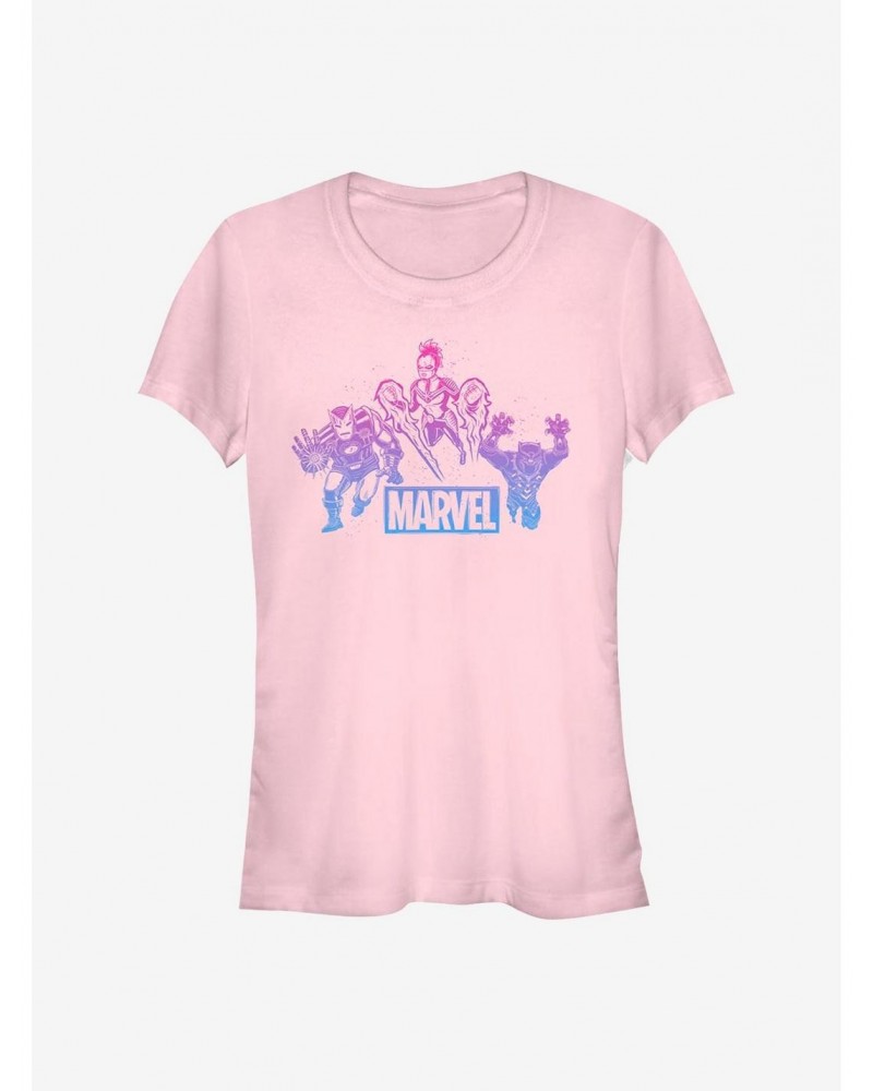 Marvel Avengers Gradient Group Girls T-Shirt $7.77 T-Shirts