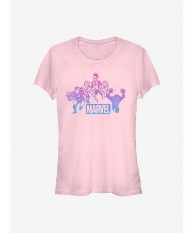 Marvel Avengers Gradient Group Girls T-Shirt $7.77 T-Shirts