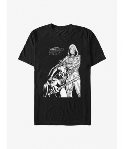 Marvel Moon Knight Line Art Duo T-Shirt $6.12 T-Shirts