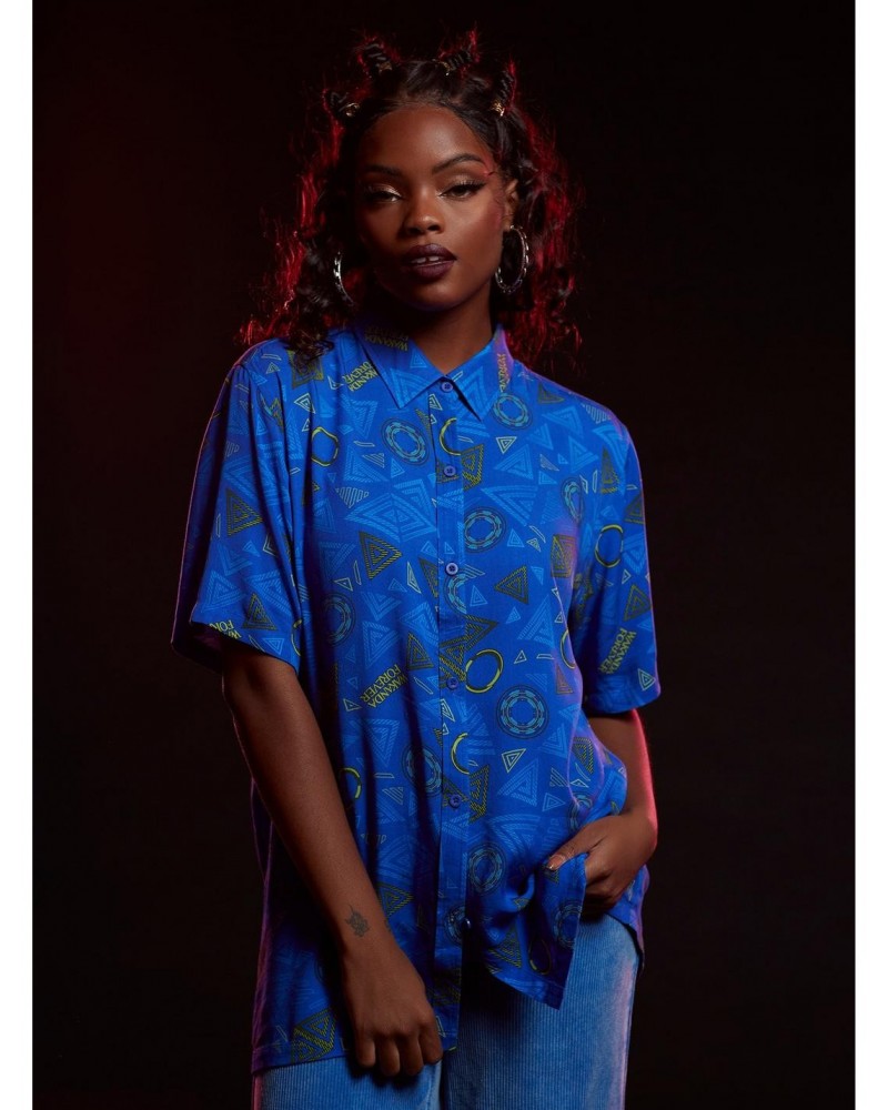 Her Universe Marvel Black Panther: Wakanda Forever Nakia Girls Woven Button-Up $6.48 Button-Up